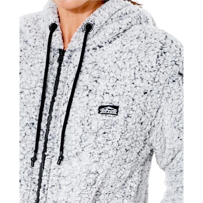 2024 Rip Curl Womens Dark And Stormy Zip Through Fleece GFEKN1 - Light Grey